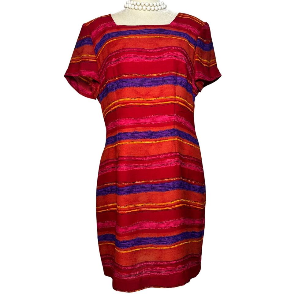 Vintage 90s Twee Red Mini Dress Size:10
